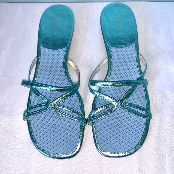 AEROSOLES Shoes - Aerosoles Slip on Sandals Teal Size 11